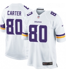 Mens Nike Minnesota Vikings 80 Cris Carter Game White NFL Jersey Mens Nike Minnesota Vikings 80 Cris Carter Game White NFL Jersey