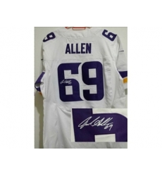 Nike Minnesota Vikings 69 Jared Allen White Elite Signed NFL Jersey Nike Minnesota Vikings 69 Jared Allen White Elite Signed NFL Jersey
