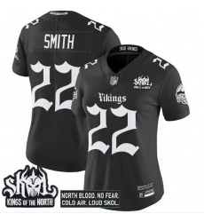 Women Minnesota Vikings 22 Harrison Smith Black 2025 Kings of the North Patch Gothic Norseblood Edition Vapor Untouchable Limited Stitched Football Jersey Women Minnesota Vikings 22 Harrison Smith Black 2025 Kings of the North Patch Gothic Norseblood Edition Vapor Untouchable Limited Stitched Football Jersey