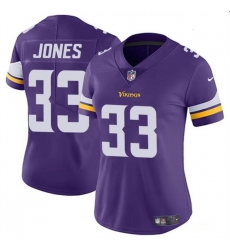 Women Minnesota Vikings 33 Aaron Jones Purple Vapor Untouchable Limited Stitched Jersey Women Minnesota Vikings 33 Aaron Jones Purple Vapor Untouchable Limited Stitched Jersey