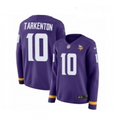 Womens Nike Minnesota Vikings 10 Fran Tarkenton Limited Purple Therma Long Sleeve NFL Jersey Womens Nike Minnesota Vikings 10 Fran Tarkenton Limited Purple Therma Long Sleeve NFL Jersey