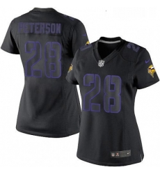 Womens Nike Minnesota Vikings 28 Adrian Peterson Limited Black Impact NFL Jersey Womens Nike Minnesota Vikings 28 Adrian Peterson Limited Black Impact NFL Jersey