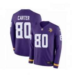 Youth Nike Minnesota Vikings 80 Cris Carter Limited Purple Therma Long Sleeve NFL Jersey Youth Nike Minnesota Vikings 80 Cris Carter Limited Purple Therma Long Sleeve NFL Jersey