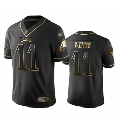 Eagles 11 Carson Wentz Black Men Stitched Football Limited Golden Edition Jersey Eagles 11 Carson Wentz Black Men Stitched Football Limited Golden Edition Jersey