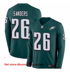 Eagles 26 Miles Sanders Midnight Green Team Color Men Stitched Football Limited Therma Long Sleeve Jersey Eagles 26 Miles Sanders Midnight Green Team Color Men Stitched Football Limited Therma Long Sleeve Jersey