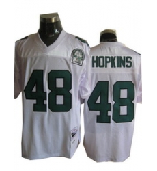 Eagles 48 Hopkins Authentic Throwback white Jersey 99th patch Eagles 48 Hopkins Authentic Throwback white Jersey 99th patch