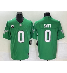 Men Philadelphia Eagles 0 D u2019andre Swift Green 2023 F U S E With C Patch Vapor Untouchable Stitched Football Jersey Men Philadelphia Eagles 0 D u2019andre Swift Green 2023 F U S E With C Patch Vapor Untouchable Stitched Football Jersey