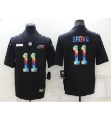 Men Philadelphia Eagles 11 A J Brown Black Crucial Catch Limited Stitched Jerse Men Philadelphia Eagles 11 A J Brown Black Crucial Catch Limited Stitched Jerse