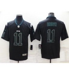 Men Philadelphia Eagles 11 A J Brown Lights Out Black Color Rush Limited Stitched Jerse Men Philadelphia Eagles 11 A J Brown Lights Out Black Color Rush Limited Stitched Jerse