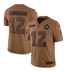 Men Philadelphia Eagles 12 Randall Cunningham 2023 Brown Salute To Service Limited Stitched Football Jersey Men Philadelphia Eagles 12 Randall Cunningham 2023 Brown Salute To Service Limited Stitched Football Jersey