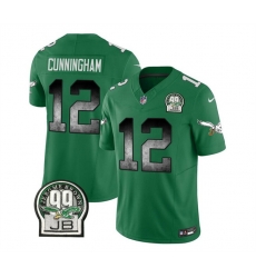 Men Philadelphia Eagles 12 Randall Cunningham Green 2023 F U S E  Throwback Vapor Untouchable Limited Stitched Football Jersey