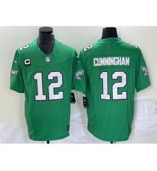 Men Philadelphia Eagles 12 Randall Cunningham Green 2023 F U S E With C Patch Vapor Untouchable Stitched Football Jersey Men Philadelphia Eagles 12 Randall Cunningham Green 2023 F U S E With C Patch Vapor Untouchable Stitched Football Jersey