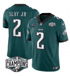 Men Philadelphia Eagles 2 Darius Slay JR Green 2024 NFC East Champions With 3 Star C Patch F U S E Vapor Untouchable Limited Stitched Football Jersey Men Philadelphia Eagles 2 Darius Slay JR Green 2024 NFC East Champions With 3 Star C Patch F U S E Vapor Untouchable Limited Stitched Football Jersey