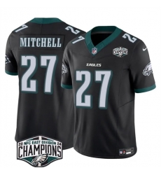 Men Philadelphia Eagles 27 Quinyon Mitchell Black 2024 New NFC East Champions F U S E Vapor Untouchable Limited Stitched Football Jersey Men Philadelphia Eagles 27 Quinyon Mitchell Black 2024 New NFC East Champions F U S E Vapor Untouchable Limited Stitched Football Jersey