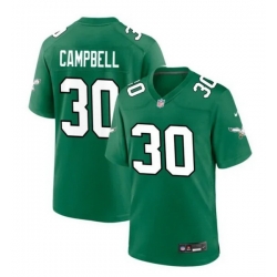 Men Philadelphia Eagles 30 Jihaad CAMPBELL Green Vapor Untouchable Limited Stitched Football Jersey