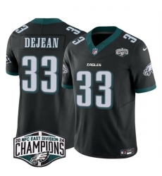 Men Philadelphia Eagles 33 Cooper DeJean Black 2024 New NFC East Champions F U S E Vapor Untouchable Limited Stitched Football Jersey Men Philadelphia Eagles 33 Cooper DeJean Black 2024 New NFC East Champions F U S E Vapor Untouchable Limited Stitched Football Jersey