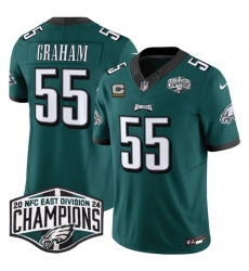 Men Philadelphia Eagles 55 Brandon Graham Green 2024 NFC East Champions With 4 Star C Patch F U S E Vapor Untouchable Limited Stitched Football Jersey Men Philadelphia Eagles 55 Brandon Graham Green 2024 NFC East Champions With 4 Star C Patch F U S E Vapor Untouchable Limited Stitched Football Jersey