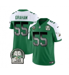 Men Philadelphia Eagles 55 Brandon Graham Green White 2023 F U S E With 4 Star C Patch Throwback Vapor Untouchable Limited Stitched Football Jersey Men Philadelphia Eagles 55 Brandon Graham Green White 2023 F U S E With 4 Star C Patch Throwback Vapor Untouchable Limited Stitched Football Jersey