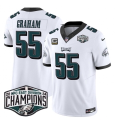 Men Philadelphia Eagles 55 Brandon Graham White 2024 NFC East Champions F U S E Vapor Untouchable Limited Stitched Football Jersey Men Philadelphia Eagles 55 Brandon Graham White 2024 NFC East Champions F U S E Vapor Untouchable Limited Stitched Football Jersey
