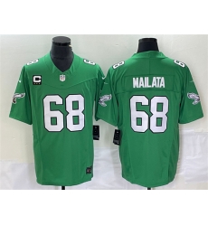 Men Philadelphia Eagles 68 Jordan Mailata Green 2023 F U S E With C Patch Vapor Untouchable Stitched Football Jersey Men Philadelphia Eagles 68 Jordan Mailata Green 2023 F U S E With C Patch Vapor Untouchable Stitched Football Jersey