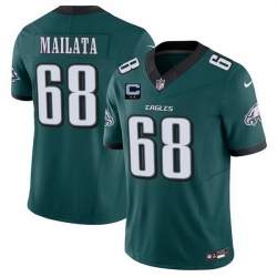 Men Philadelphia Eagles 68 Jordan Mailata Green 2025 F U S E  With 2 Star C Patch Vapor Untouchable Limited Stitched Football Jersey