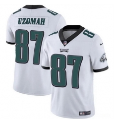 Men Philadelphia Eagles 87 C J Uzomah White Vapor Untouchable Limited Stitched Football Jersey Men Philadelphia Eagles 87 C J Uzomah White Vapor Untouchable Limited Stitched Football Jersey