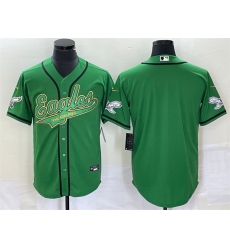 Men Philadelphia Eagles Blank Green Cool Base Stitched Baseball Jersey Men Philadelphia Eagles Blank Green Cool Base Stitched Baseball Jersey