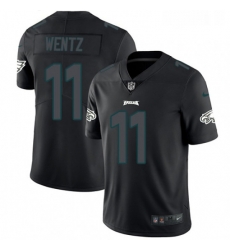 Mens Nike Philadelphia Eagles 11 Carson Wentz Limited Black Rush Impact NFL Jersey Mens Nike Philadelphia Eagles 11 Carson Wentz Limited Black Rush Impact NFL Jersey