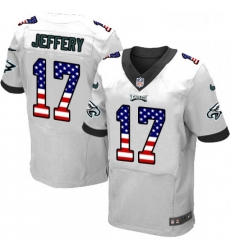Mens Nike Philadelphia Eagles 17 Alshon Jeffery Elite White Road USA Flag Fashion NFL Jersey Mens Nike Philadelphia Eagles 17 Alshon Jeffery Elite White Road USA Flag Fashion NFL Jersey