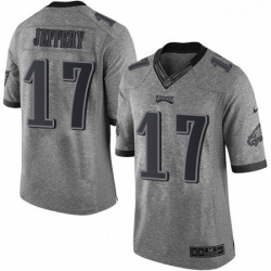 Mens Nike Philadelphia Eagles 17 Alshon Jeffery Limited Gray Gridiron NFL Jersey