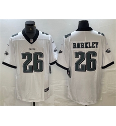 Men's Philadelphia Eagles #26 Saquon Barkley White Vapor Untouchable Limited Football Stitched Jersey Men's Philadelphia Eagles #26 Saquon Barkley White Vapor Untouchable Limited Football Stitched Jersey