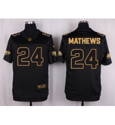 Nike Eagles #24 Ryan Mathews Black Mens Stitched NFL Elite Pro Line Gold Collection Jersey