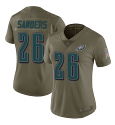 Eagles 26 Miles Sanders Olive Women Stitched Football Limited 2017 Salute to Service Jersey Eagles 26 Miles Sanders Olive Women Stitched Football Limited 2017 Salute to Service Jersey