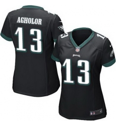 Nike Eagles #13 Nelson Agholor Black Alternate Womens Stitched NFL New Elite Jersey Nike Eagles #13 Nelson Agholor Black Alternate Womens Stitched NFL New Elite Jersey