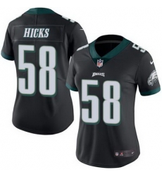 Nike Eagles #58 Jordan Hicks Black Womens Stitched NFL Limited Rush Jersey Nike Eagles #58 Jordan Hicks Black Womens Stitched NFL Limited Rush Jersey