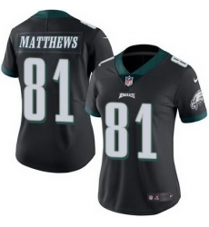 Nike Eagles #81 Jordan Matthews Black Womens Stitched NFL Limited Rush Jersey Nike Eagles #81 Jordan Matthews Black Womens Stitched NFL Limited Rush Jersey