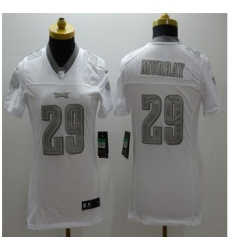 Women New Eagles #29 DeMarco Murray White Stitched NFL Limited Platinum Jersey Women New Eagles #29 DeMarco Murray White Stitched NFL Limited Platinum Jersey
