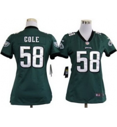 Women Nike Philadelphia Eagles 58 Trent Cole Dark Green Nike NFL Jerseys Women Nike Philadelphia Eagles 58 Trent Cole Dark Green Nike NFL Jerseys