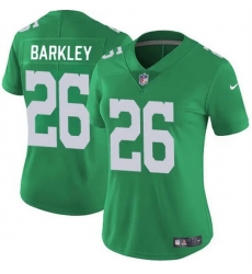 Women Philadelphia Eagles 26 Saquon Barkley Kelly Green Vapor Untouchable Limited Stitched Football Jersey Women Philadelphia Eagles 26 Saquon Barkley Kelly Green Vapor Untouchable Limited Stitched Football Jersey