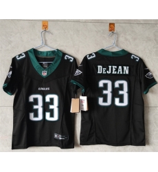 Women Philadelphia Eagles 33 Cooper DeJean Black New F U S E  Vapor Untouchable Limited Stitched Football Jersey 