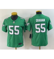 Women Philadelphia Eagles 55 Brandon Graham Green 2023 F U S E Stitched Football Jersey Run Small Women Philadelphia Eagles 55 Brandon Graham Green 2023 F U S E Stitched Football Jersey Run Small
