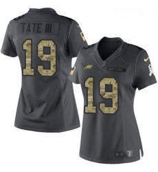 Womens Nike Philadelphia Eagles 19 Golden Tate III Limited Black 2016 Salute to Service NFL Jersey Womens Nike Philadelphia Eagles 19 Golden Tate III Limited Black 2016 Salute to Service NFL Jersey