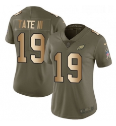 Womens Nike Philadelphia Eagles 19 Golden Tate III Limited Olive Gold 2017 Salute to Service NFL Jersey Womens Nike Philadelphia Eagles 19 Golden Tate III Limited Olive Gold 2017 Salute to Service NFL Jersey