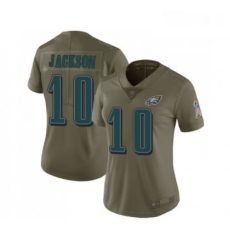 Womens Philadelphia Eagles 10 DeSean Jackson Limited Olive 2017 Salute to Service Football Jersey Womens Philadelphia Eagles 10 DeSean Jackson Limited Olive 2017 Salute to Service Football Jersey