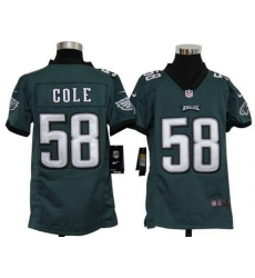 Nike Eagles #58 Trent Cole Midnight Green Team Color Youth Stitched NFL Elite Jersey Nike Eagles #58 Trent Cole Midnight Green Team Color Youth Stitched NFL Elite Jersey