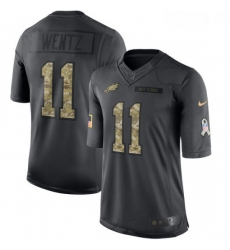 Youth Nike Philadelphia Eagles 11 Carson Wentz Limited Black 2016 Salute to Service NFL Jersey Youth Nike Philadelphia Eagles 11 Carson Wentz Limited Black 2016 Salute to Service NFL Jersey