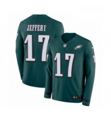 Youth Nike Philadelphia Eagles 17 Alshon Jeffery Limited Green Therma Long Sleeve NFL Jersey Youth Nike Philadelphia Eagles 17 Alshon Jeffery Limited Green Therma Long Sleeve NFL Jersey