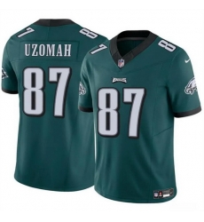 Youth Philadelphia Eagles 87 C J Uzomah Green 2023 F U S E Vapor Untouchable Limited Stitched Football Jersey Youth Philadelphia Eagles 87 C J Uzomah Green 2023 F U S E Vapor Untouchable Limited Stitched Football Jersey