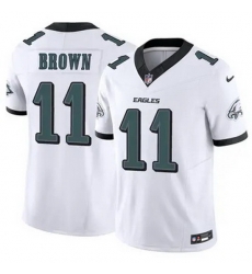 Youth Philadelphia Eagles A.J. Brown #11 White F U S E Stitched NFL Jersey Youth Philadelphia Eagles A.J. Brown #11 White F U S E Stitched NFL Jersey