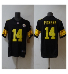 Men Pittsburgh Steelers 14 George Pickens Black 2023 F U S E Vapor Untouchable Color Rish Limited Jersey Men Pittsburgh Steelers 14 George Pickens Black 2023 F U S E Vapor Untouchable Color Rish Limited Jersey